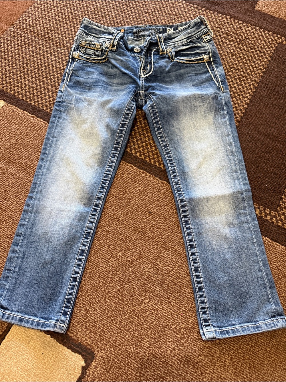 Miss Me Light Blue Straight-Leg Jeans